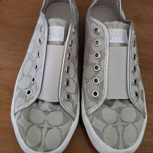 Coach logo slip on sneakers
